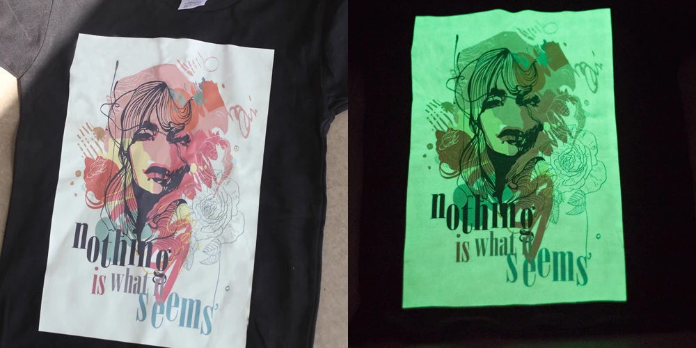 Papier T-shirt &agrave; jet d'encre fonc&eacute; et lumineux