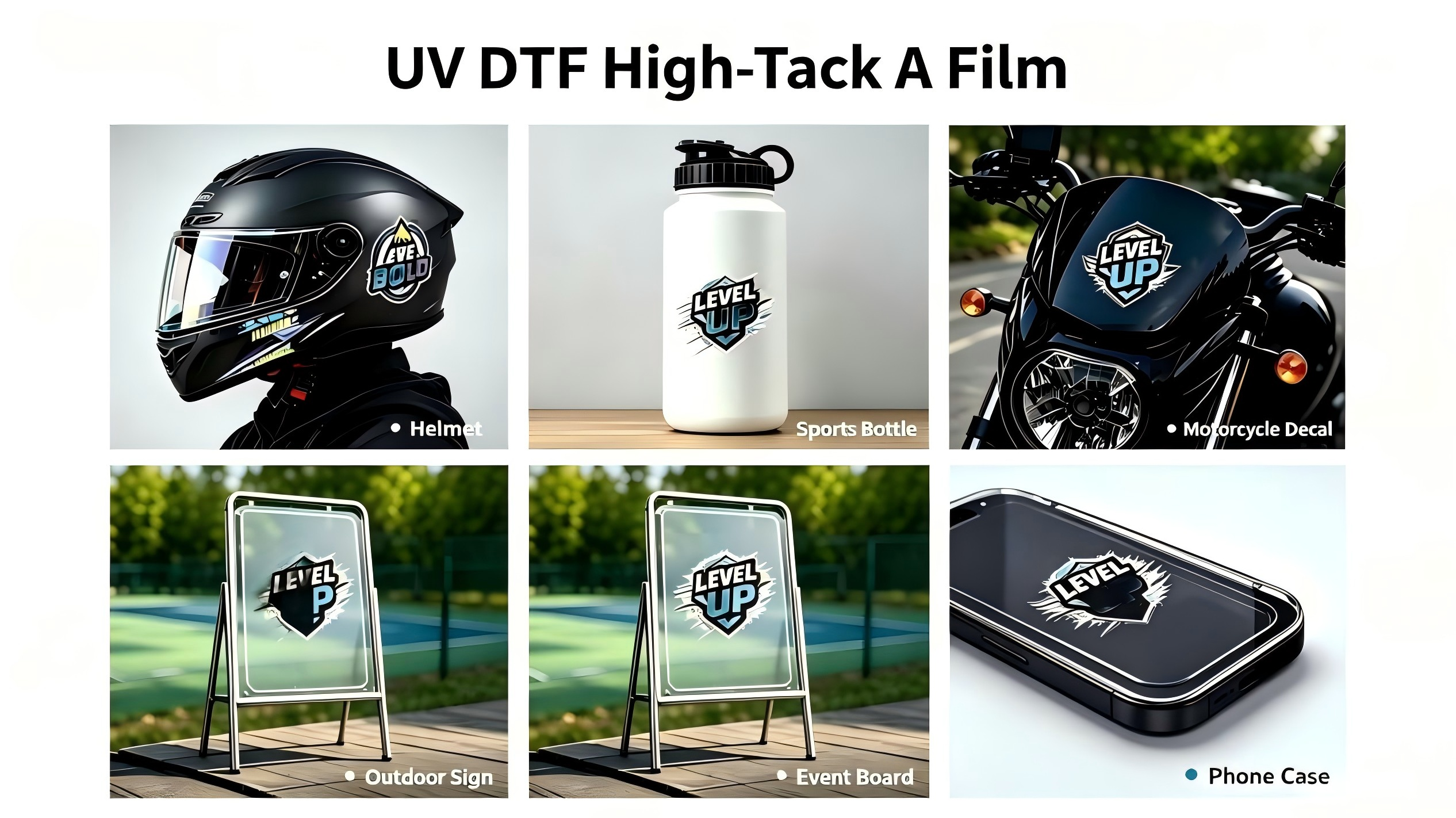 Les étiquettes extérieures continuent de se décoller ? Le film Hanrun UV DTF High-Tack A offre une adhérence 5B et une résistance aux intempéries de 3 ans pour une identification fiable des surfaces dures